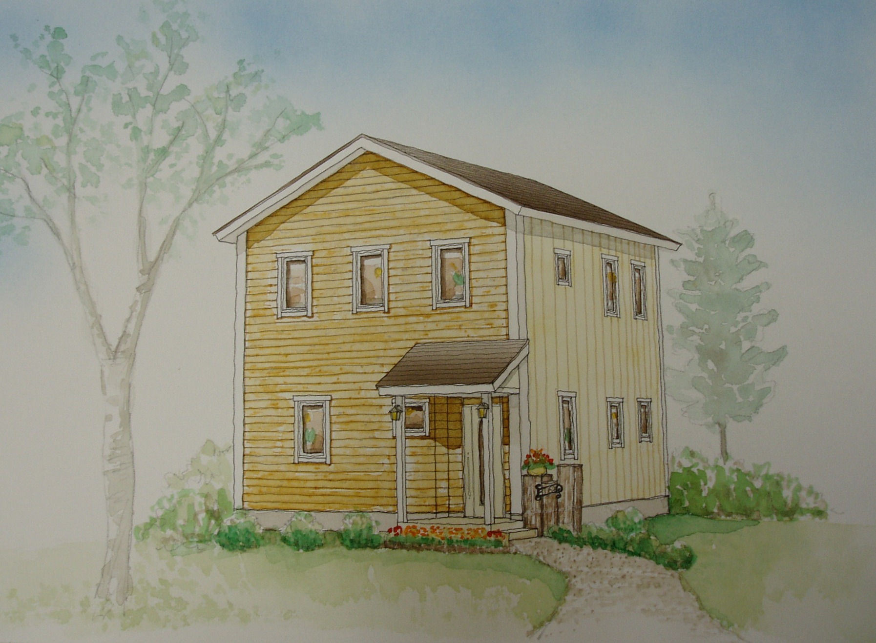 手描きパース：外観１０